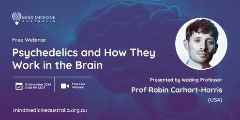 Mind Medicine Australia FREE Webinar - Psychedelics and How They Work in the Brain with Prof Robin Carhart-Harris (USA)